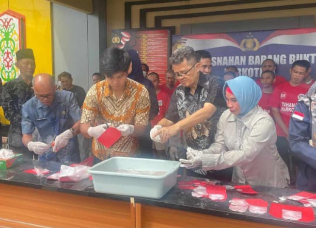 Sejak Tahun 2022 Polres Kotim Sudah Sita 10 Kilogram Sabu