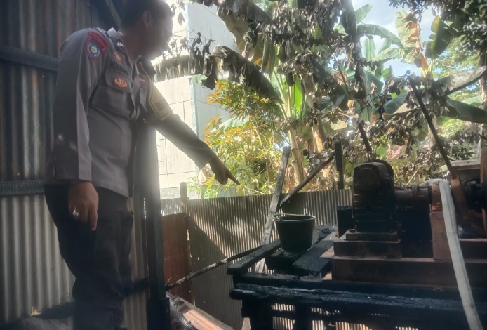 Kebakaran di Kota Besi, Polisi : Bukan Gudang Hanya Mesin