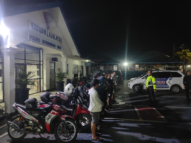 Satlantas Polres Kotim Tertibkan Puluhan Sepeda Motor Brong Balap Liar