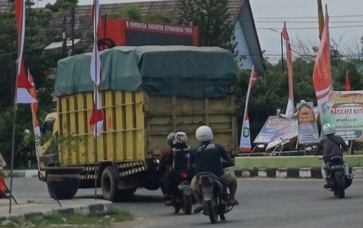 Dishub Kotim Gencarkan Sosialisasi Larangan Angkutan Berat Masuk Jalan Dalam Kota