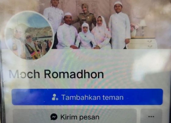 Akun Facebook mengatasnamakan Mochammad Romadhon, Polsek Baamang.