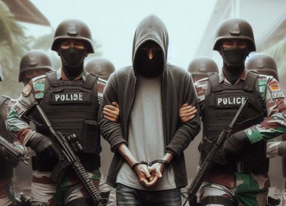 Ilustrasi penangkapan pelaku kejahatanm