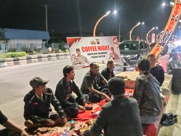 Sambil Ngopi, Kapolsek Baamang Serap Aspirasi Pedagang Terowongan Nur Mentaya