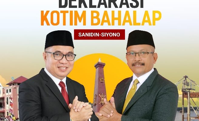 Poster Deklarasi Kotim Bahalap pasangan bakal calon Sanidin dan Siyono.