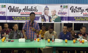 Bakal Calon Gubernur Kalteng Willy M Yosep saat deklarasi, Sabtu, 21 September 2024