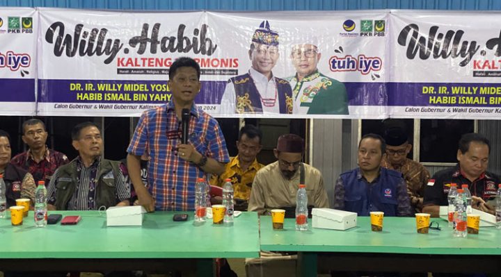 Bakal Calon Gubernur Kalteng Willy M Yosep saat deklarasi, Sabtu, 21 September 2024