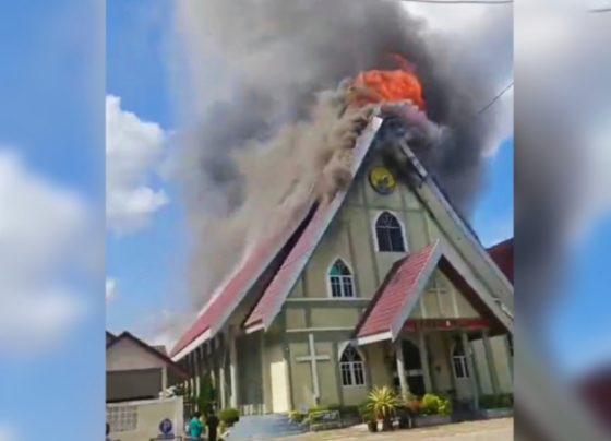 Gereja Maranatha di Palangka Raya hangus terbakar, Selasa, 24 September 2024