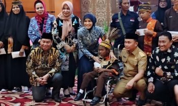 Gubernur dan Wakil Gubernur, Ketua PKK Kalteng dan Bupati Kotim saat Peringatan Hari Anak Nasional, Kamis, 5 September 2024.