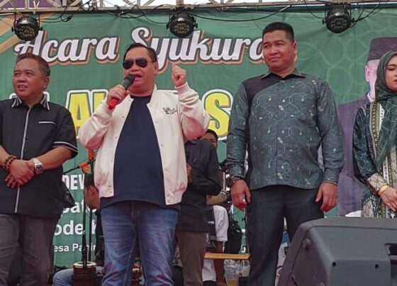 Halikinnor menghadiri syukuran polisi PKB M Abadi di Desa Pahirangan, Mentaya Hulu, Minggu, 29 September 2024.