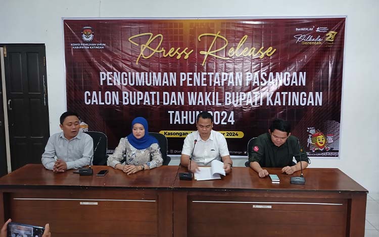 Tiga Pasangan Calon Bupati di Katingan Ditetapkan Jadi Peserta Pilkada 2024
