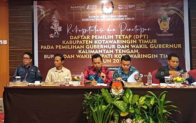KPU Kotim Tetapkan DPT Pilkada 2024 dengan Kenaikan 6.365 Pemilih dari Pemilu