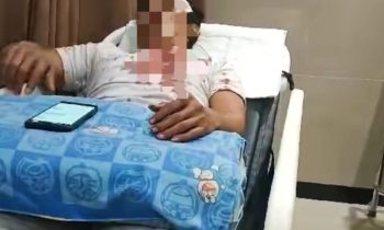 Korban dugaan penganiayaan sopir taksi online di rawat di rumah sakit Bhayangkara Palangka Raya.