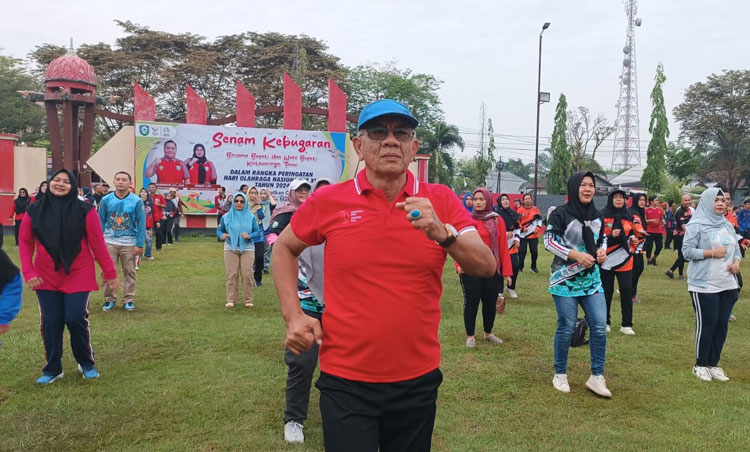 HUT Ke-41 Olahraga Nasional , Dispora Kotim Gelar Senam Bersama