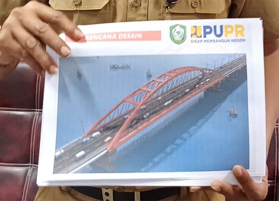 Rancangan jembatan Mentaya.