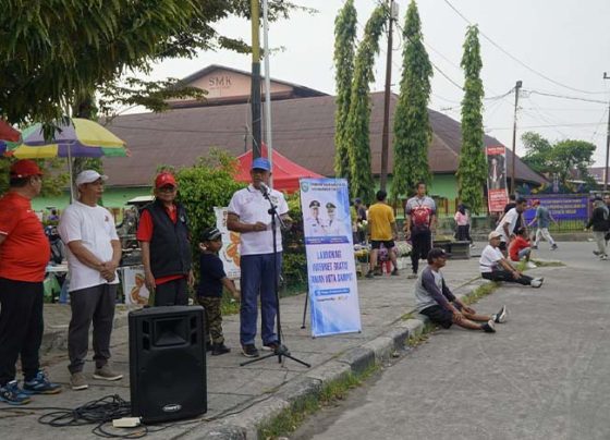 Suasana peluncuran fasilitas WiFi Gratis di Taman Kota Sampit oleh Pemkab Kotim, Minggu 22 September 2024.