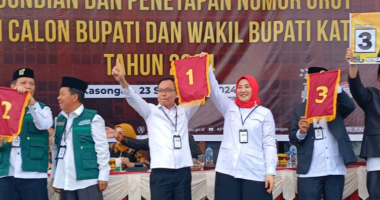 Sah! Tiga Pasangan Calon Bupati di Katingan Mendapatkan Nomor Urut