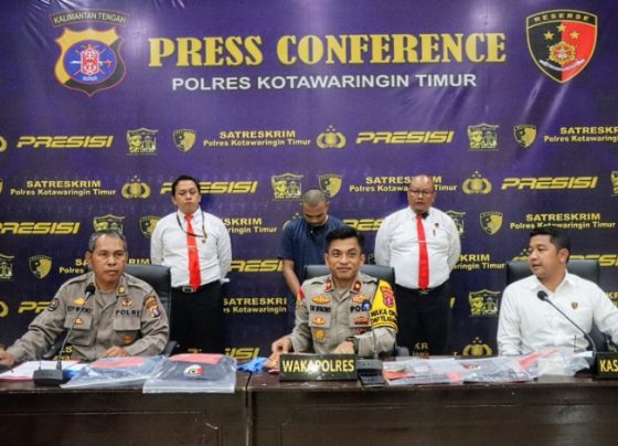 Wakapolres Kotim, Kompol Tri Wibowo dalam pers rilis kasus penjambretan, Senin, 9 September 2024