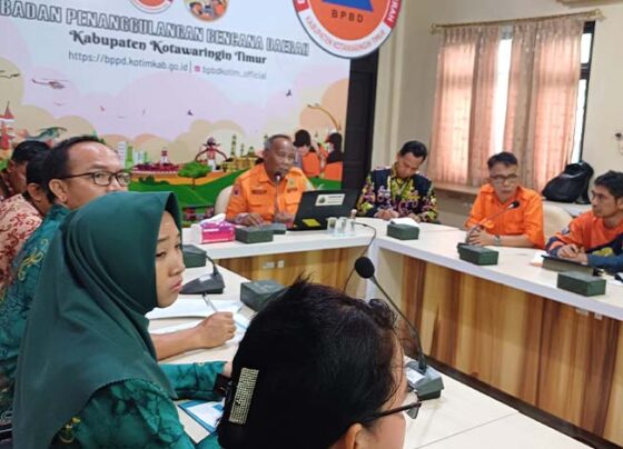 BPBD Kotim menggelar rakor soal potensi ancaman bencana banjir, Kamis, 10 Oktober 2024.