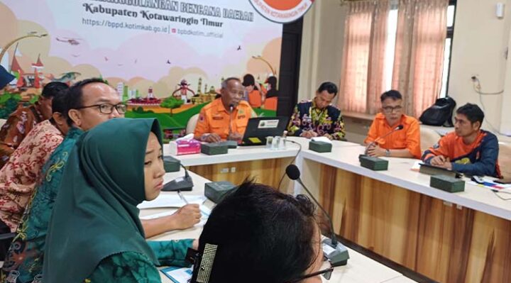 BPBD Kotim menggelar rakor soal potensi ancaman bencana banjir, Kamis, 10 Oktober 2024.