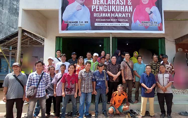 Relawan HARATI Bukit Santuai Bersatu untuk Menangkan Halikinnor-Irawati di Pilkada Kotim