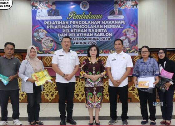 Diskop UKM Perindag Mura gelar Pelatihan Pengolahan Makanan, Herbal, Barista dan Sablon