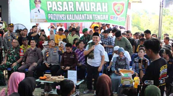 Gubenur Kalteng Gelar Pasar Murah di Kecamatan Laung Tuhup