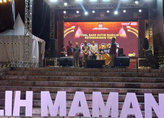 Pembukaan Festival Band Kotim Mamilih di Ikon Jelawat, Senin, 7 Oktober 2024.