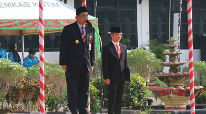 Pjs Bupati Kotim Shalahuddin memimpin upacara peringatan Hari Kesaktian Pancasila, Selasa, 1 Oktober 2024.