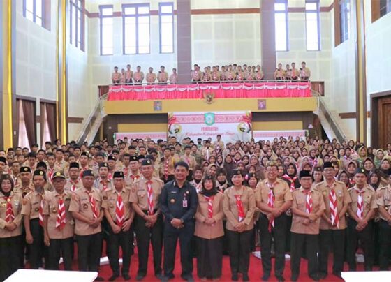 Pjs Bupati Kotim Shalahuddin silaturahmi dengan Kwarcab Pramuka, Selasa, 15 Oktober 2024.