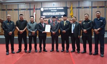 Rapat Paripurna DPRD Kotim dalam rangka pembentukan Alat Kelengkapan Dewan, Senin, 14 Oktober 2024.