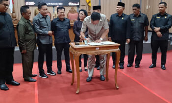 Rapat paripurna penetapan ketua definitif DPRD Kotim, Senin, 30 September 2024.