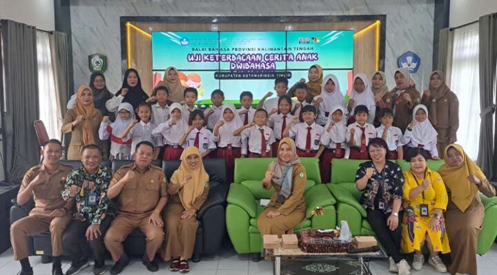 Uji keterbacaan cerita anak dwi bahasa yang diselenggarakan Balai Bahasa Kalteng bekerja sama dengan Disdik Kotim, Selasa, 8 Oktober 2024.