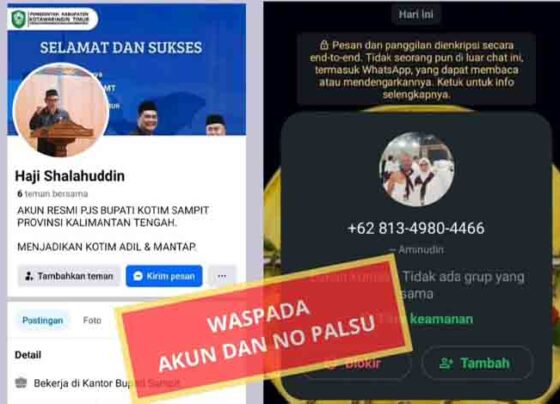 Akun palsu Pjs Bupati Kotim Shalahuddin