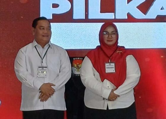 Calon Bupati dan Wakil Bupati Kotim Nomor urut 1 Halikinnor Irawati.