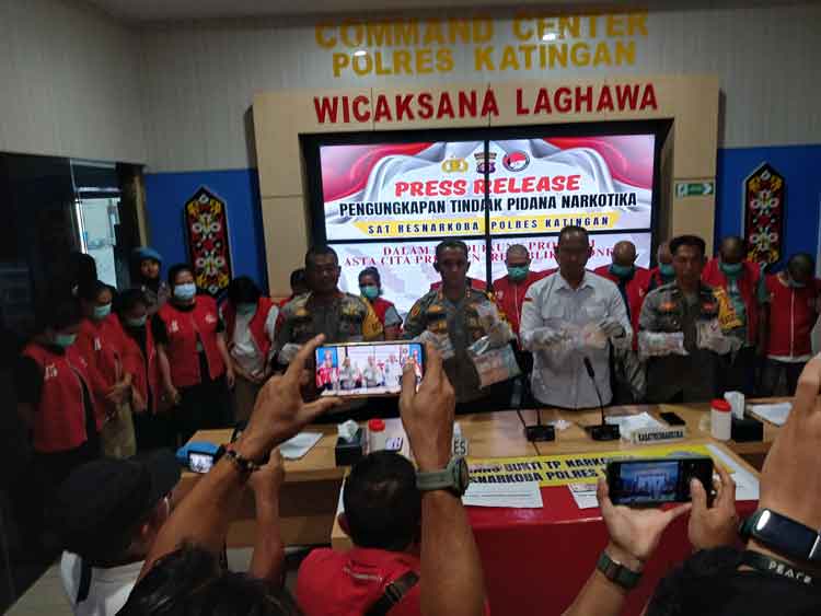 14 Terduga Pengedar Sabu di Katingan Diamankan, Barang Bukti Capai 118 Gram