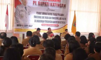 Pj Bupati Katingan, Sutoyo saat silaturahmi bersama puluhan ASN