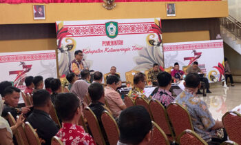 Pjs Bupati Kotim Shalahuddin saat sambutan rapat koordinasi terkait infrastruktur, Sabtu, 9 November 2024