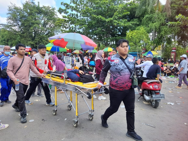 Aksi Sigap Tim Medis Jalan Sehat di Taman Kota Sampit Menuai Pujian