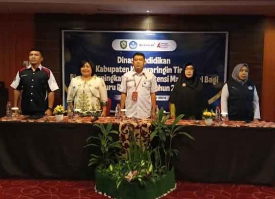 Kepala Dinas Pendidikan Kotim Muhammad Irfansyah saat pembukaan pelatihan yang diikuti guru di daerah tersebut.