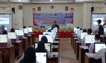 Para peserta seleksi P3K saat tes, Jumat, 6 Desember 2024.