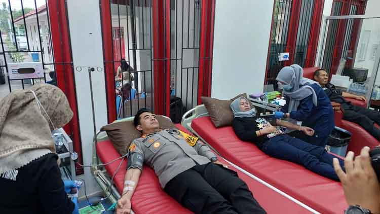Sinergi PWI dan Polres Kotim, Donor Darah Peringati HPN 2025