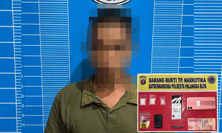 Pria 48 Tahun di Palangka Raya Ditangkap, Polisi Sita 9,85 Gram Sabu