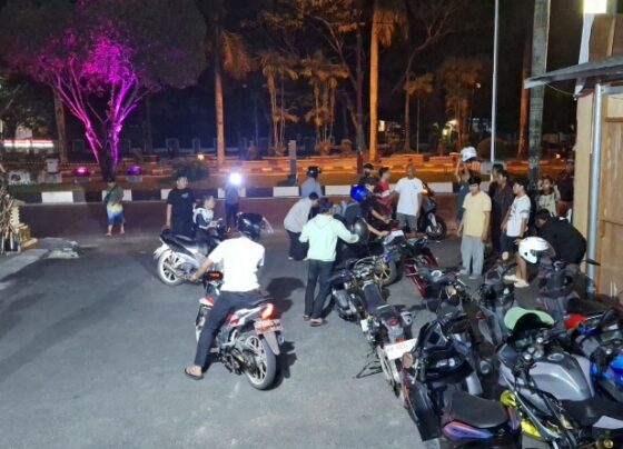 Puluhan motor terjaring balap liar di Palangka Raya.