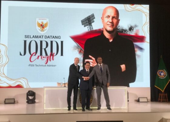 Ketua Umum PSSI Erick Thohir menyambut Jordi Cruyff sebagai penasihat teknik timnas Indonesia dengan penuh optimisme