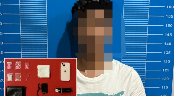 Tersangka SK dan barang bukti diamankan di Polresta Palangka Raya.