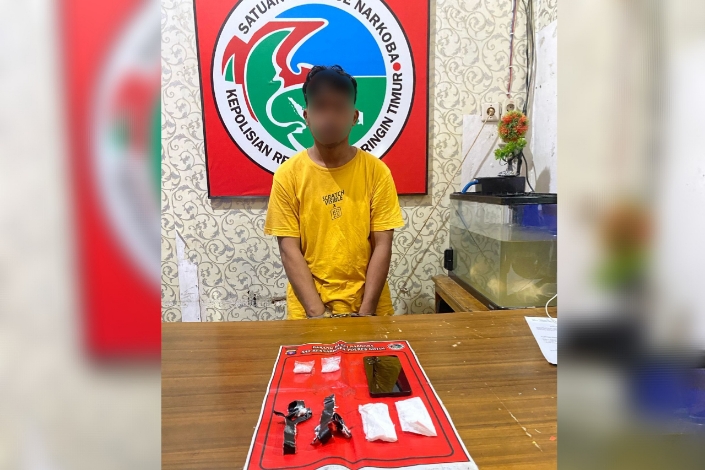 Transaksi Gelap di Pinggir Jalan, Pemuda Sampit Diciduk dengan 10 Gram Sabu