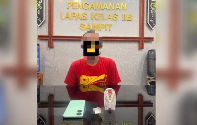 Tahanan titipan inisial S yang kedapatan menyimpan sabu di Lapas Sampit.