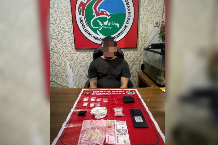 Satresnarkoba Polres Kotim Tangkap Pengedar Sabu di Baamang