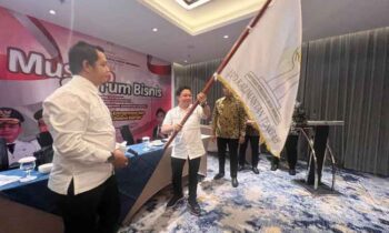 H Muhammad Rifki resmi didaulat sebagai Ketua Umum BPC HIPMI Kotim di Hotel Mercure, Sabtu, 24 Mei 2025.