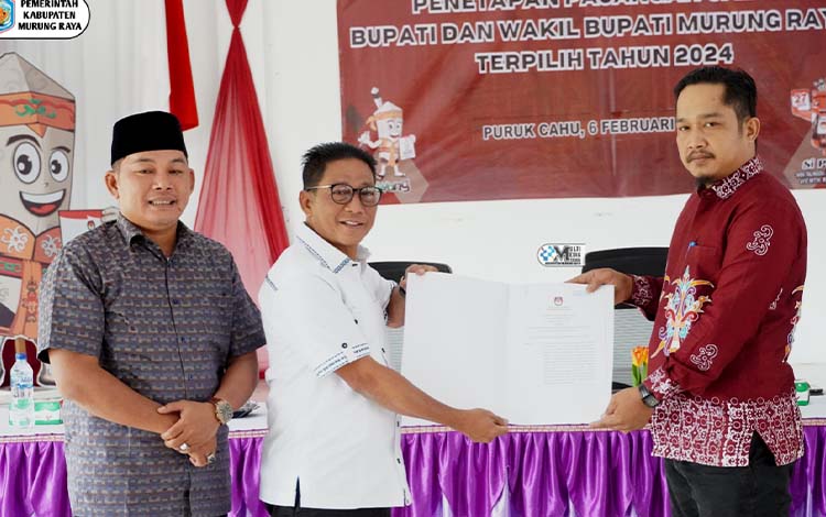 KPU Tetapkan Heriyus-Rahmanto sebagai Bupati-Wabup Terpilih Murung Raya 2025–2030